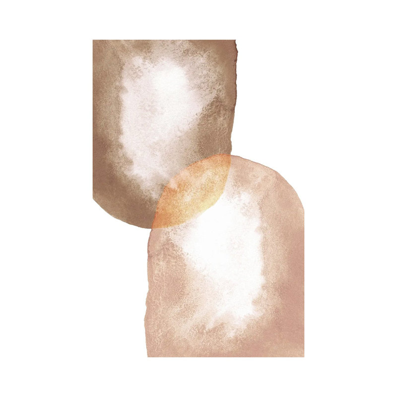 Earth Tone Shapes by Whales Way - Painting on Canvas, 30.48cm H x 20.32cm W x 1.91cm D, Wrapped Canvas