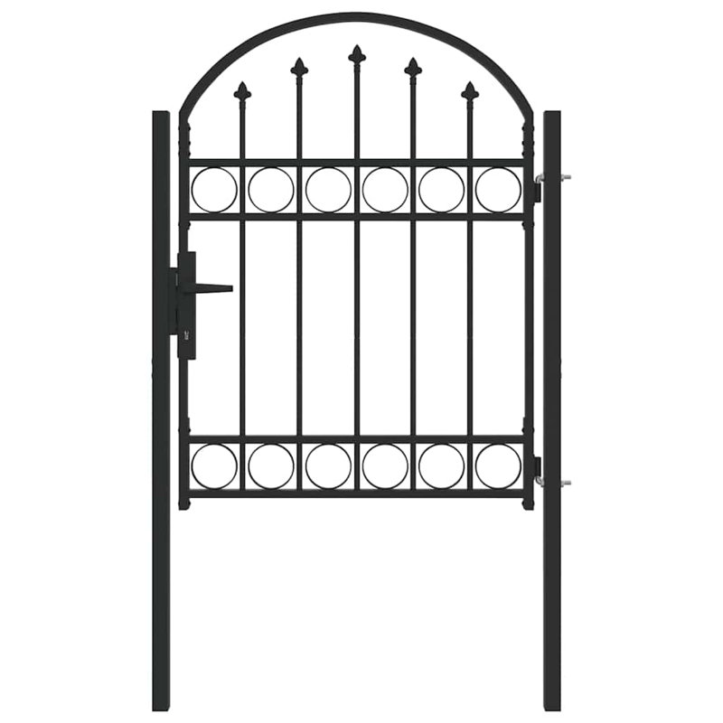 Barrière de clôture en acier thermolaqué gris 39,4 po x 49,2 po Vidaxl, H 2,9 pi x l 4,1 pi