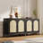 Buffet Cabinet with Storage, Kitchen Storage Cabinet with Rattan Doors, Accent Cabinet with Adjustable Shelves, Sideboard Cabinet Cupboard Console Table for Living Room