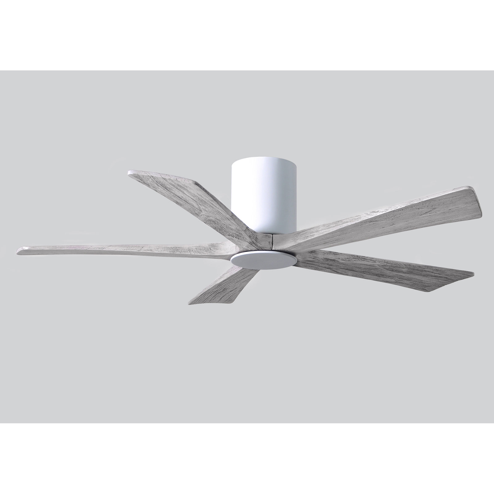 Irene 5 - Blade LED Ceiling Fan with Light Kit Included, Gloss White, Barn Wood Tone, 52"