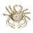 Kearria 7" W Handmade Aluminum Crab Figurine-1268582467