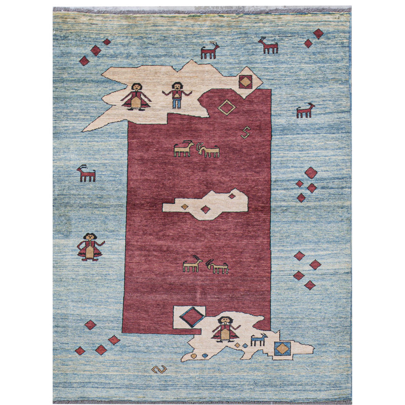 Hand-Knotted High-Quality Rust Area Rug