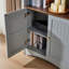 Armoire de rangement cintrée avec casier à vin amovible et tablettes ajustables-797972896