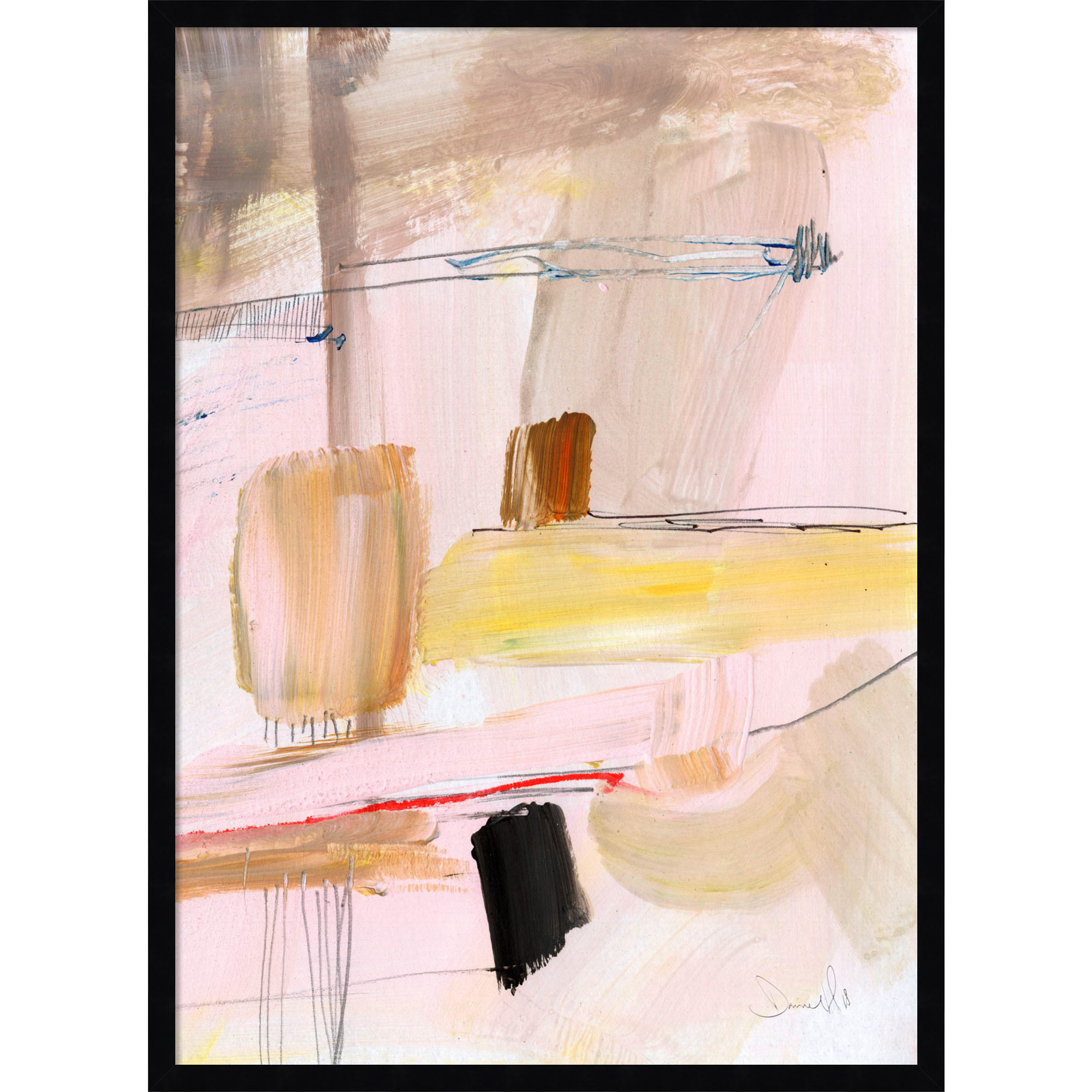 Summer Dream by Dan Hobday Wood Framed Wall Art Print, Black, 33" H x 24" W