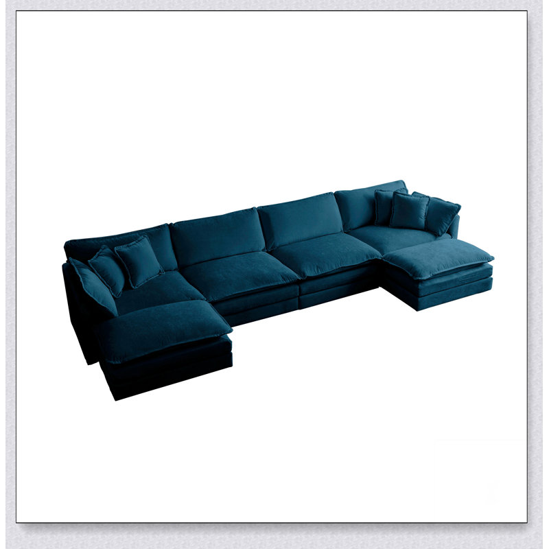 U Shaped Couch With Reversible Chaise, Modular Large U-Shape Sectional Sofa