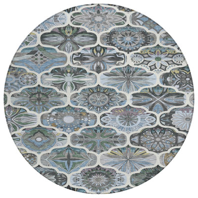 Machine Washable Indoor/Outdoor London ACN2257 Panels Rug