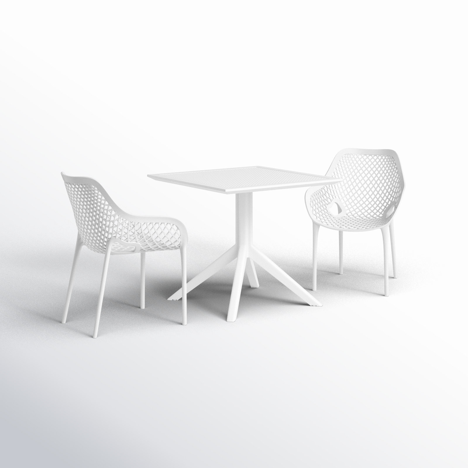 Farrah 32" Patio Bistro Set, White
