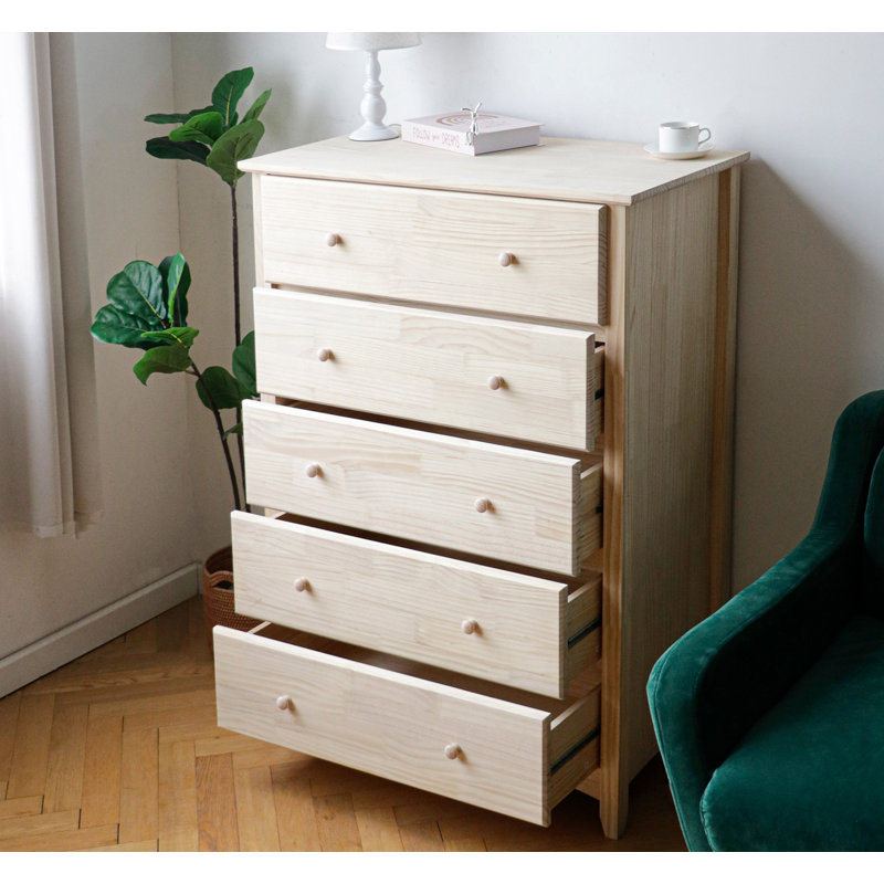 Commode 5 tiroirs Pine