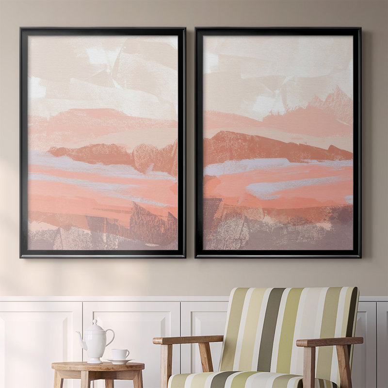 «Dusty Desert I», toile encadrée de qualité supérieure - prête à être accrochée, H 42,5 po x l 61 po x P 2,5 po, Noir
