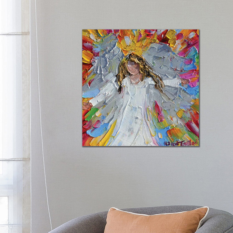 Angel Joy by Karen Tarlton - Wrapped Canvas Painting, 66.04 cm H x 66.04 cm W x 3.175 cm D