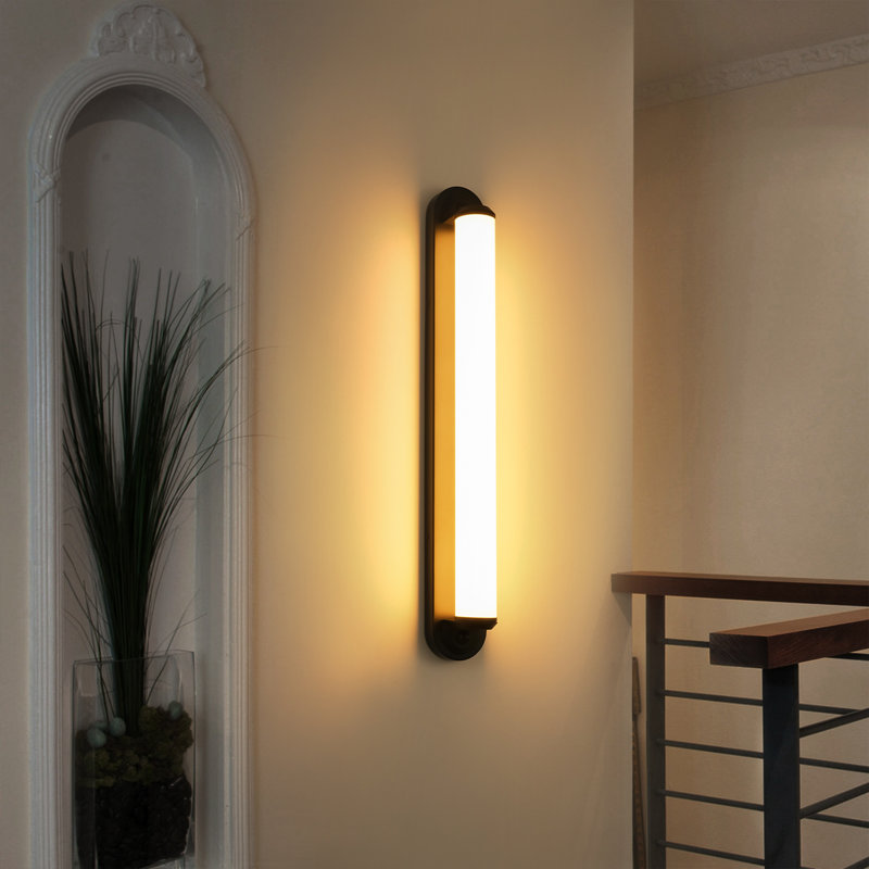 Avenlo 24" 1-Light Modern Linear LED Tube Wall Sconce, Matte Black