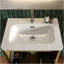 Integrated White Ceramic Basin, Drain Not Included