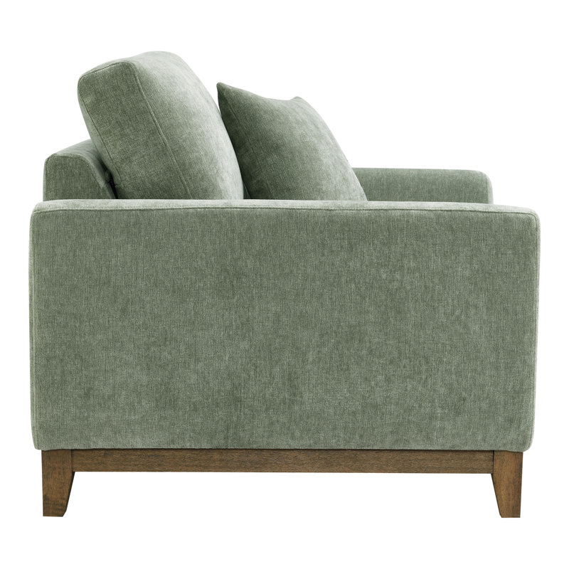 Fauteuil d'appoint en chenille Cherelle, Vert