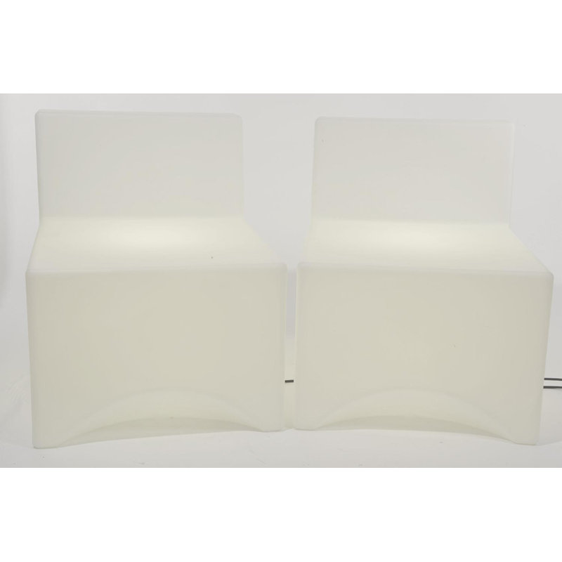 Chaises longues d'extérieur à DEL avec télécommande