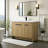 48 in. Single Vanity in Natural Oak finish with Solid Surface Resin White Sink-1616326127
