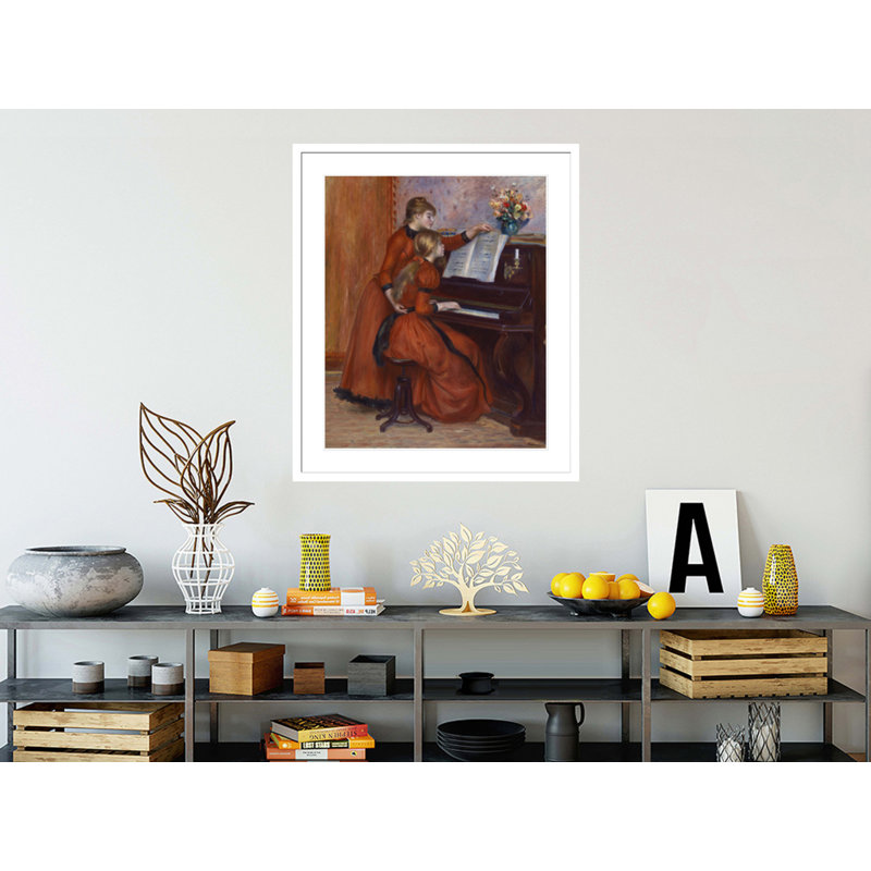 «Young Girls at the Piano» par Pierre-Auguste Renoir, impression giclée encadrée, H 39,49 po x l 33,5 po