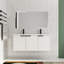 Ensemble de meuble-lavabo double 48 po avec plateau en résine-4699427