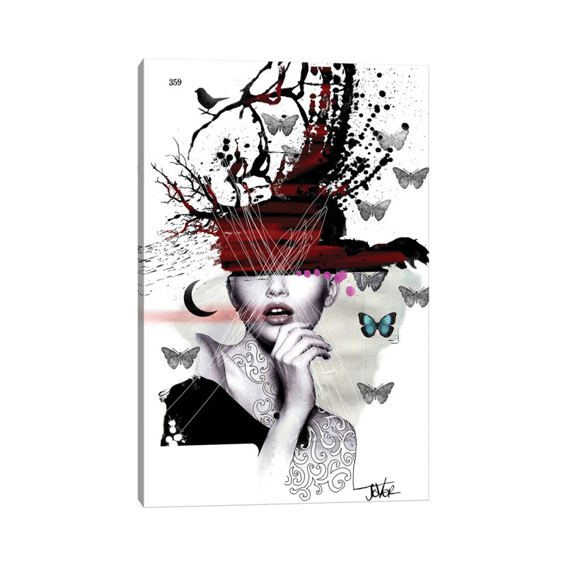 359 par Loui Jover, reproduction d'art graphique sur toile tendue, H 12 po x l 8 po x P 0,75 po