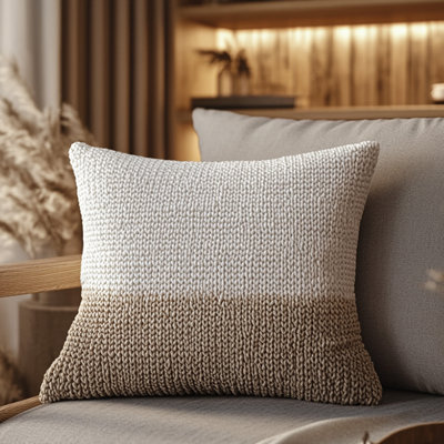 Two-Tone Ombre Knit Pillow