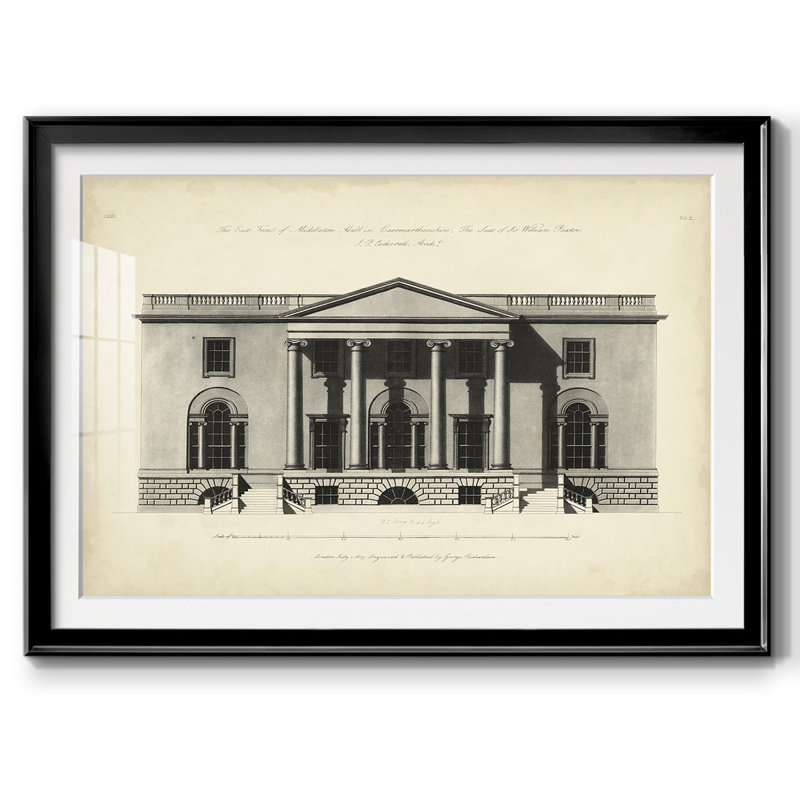 Richardson Architecture I, reproduction d'art encadrée, H 30 po x l 44 po x P 1,5 po, Noir