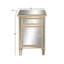 Armoire beige en verre 1 tiroir et 1 porte Alpena