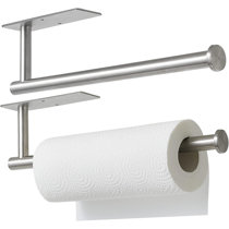 2 Pack Under Cabinet Paper Towel Holder Wall Mounted for Kitchen
