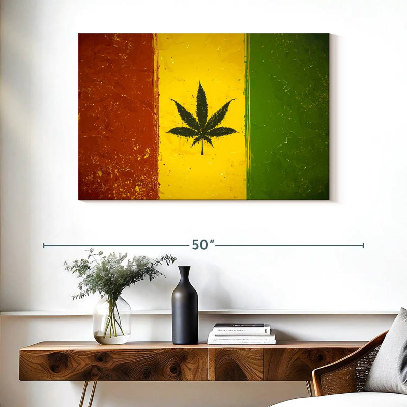 Drapeau du pays de la marihuana, H 26 po x l 39 po