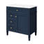 Meuble-lavabo de 30 po avec lavabo, armoire bleue moderne 2 tiroirs et lavabo de rangement efficace-840979586