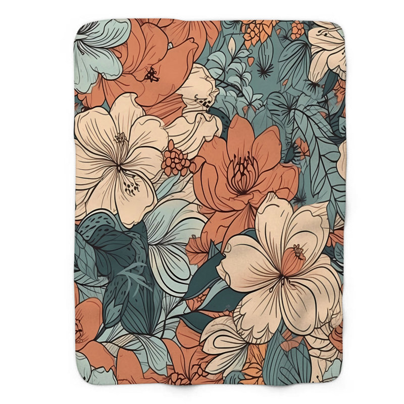 Jeté Funky Floral Splash 1 pièce, L 50 po x L 60 po