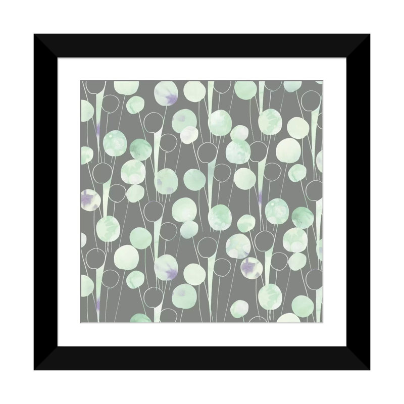 «Bubbles» par Sara Franklin, impression sur toile tendue sur châssis, H 16 po x l 16 po x P 1 po, Papier avec cadre noir