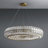 8-Light Dimmable Round Crystal Chandelier | 2-Tier Gold Pumpkin Frame with Sparkling Crystals, Adjustable Wires (E14 Base) for Living Room, Dining Room & Foyer