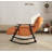 Casual Folding Rocking Chair Upholstered-1984914245