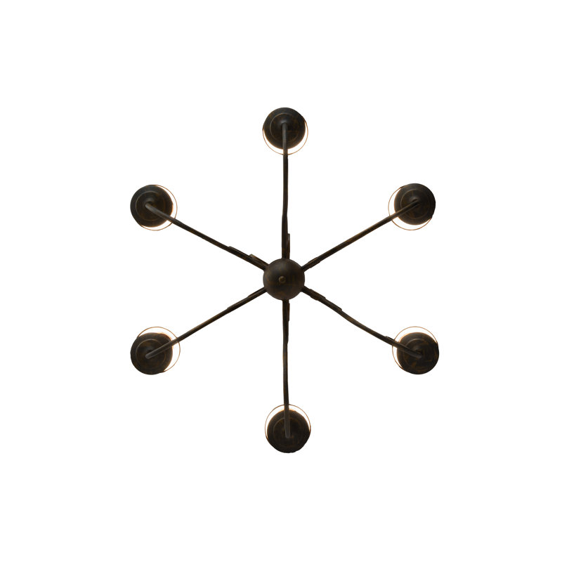 Lustre empire 6 lumières à abat-jour Lincolndale