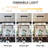 6-Light Matte Black Crystal Linear Chandelier/Dimmable Kitchen Island Pendant