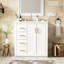 Ensemble de meuble-lavabo 30 po avec lavabo en céramique, meuble de rangement en bois massif, ensemble de meuble-lavabo autoportant avec 3 tiroirs et portes à fermeture douce-6494980