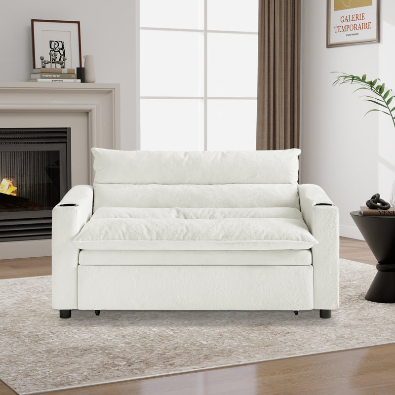 Fauteuil convertible convertible 3-en-1, Beige