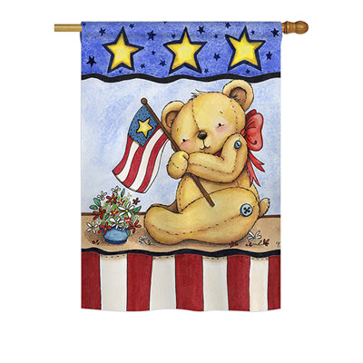 Drapeau de maison en polyester Arpiar Pat Bear
