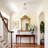 1-lamp White Gold Adjustable Glass Flush Mount Light