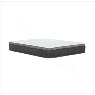 12 In. Cal King Size Pocket Spring Hybrid Mattress Bed In A Box, Plush Euro Top Gel Memory Foam Mattress