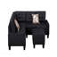 Canapé modulaire 6 pièces, noir