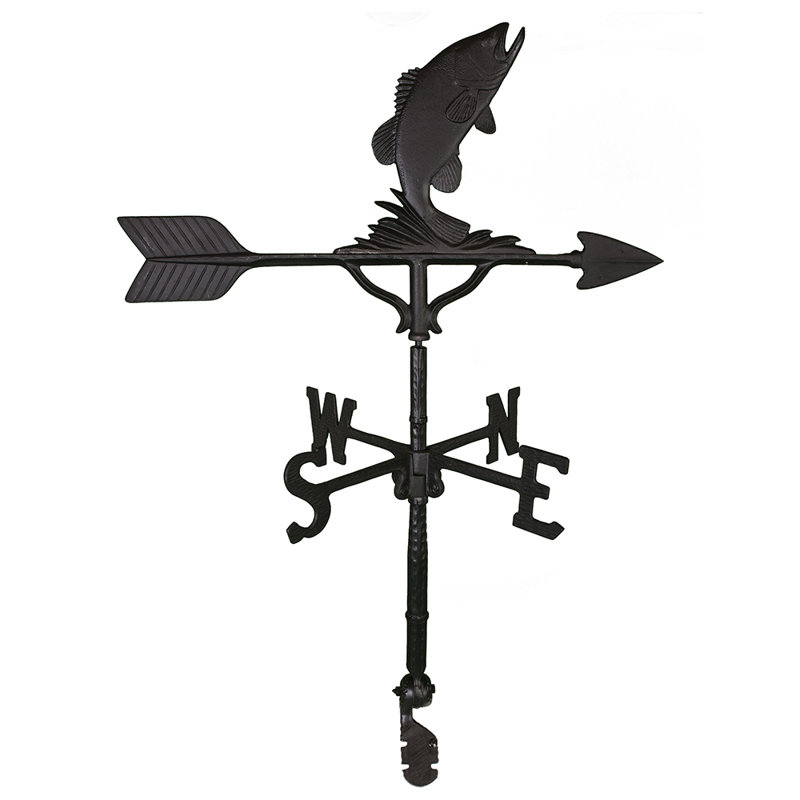 Bass Weathervane, Black