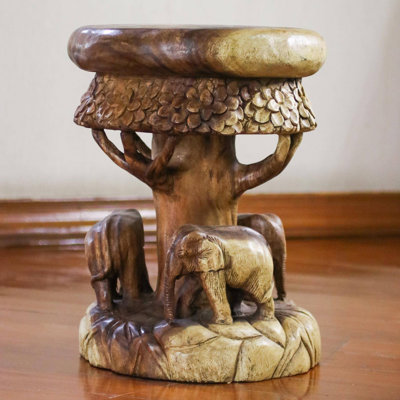 Kyng Solid Wood Accent Stool