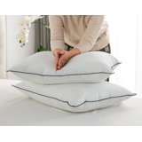 Goose Feathers & Down Gusseted Pillow Hotel Collection Medium Bed Pillow (Set of 2)