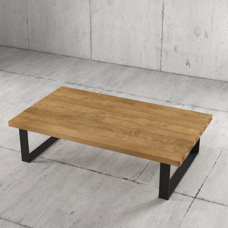 Beckner Solid Wood Top Single Coffee Table, 14" H x 55" W x 31.5" D