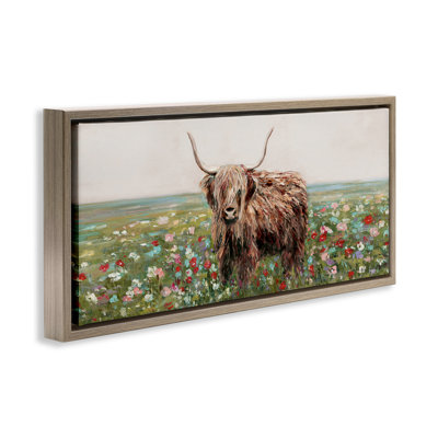 Cadre flottant «Grazing In Poppy Field», conception de Sally Swatland