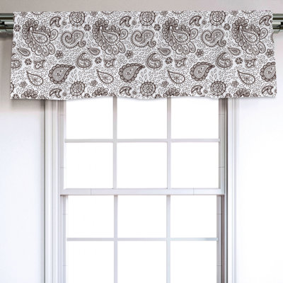 Sateen Paisley Ruffled Window Valance