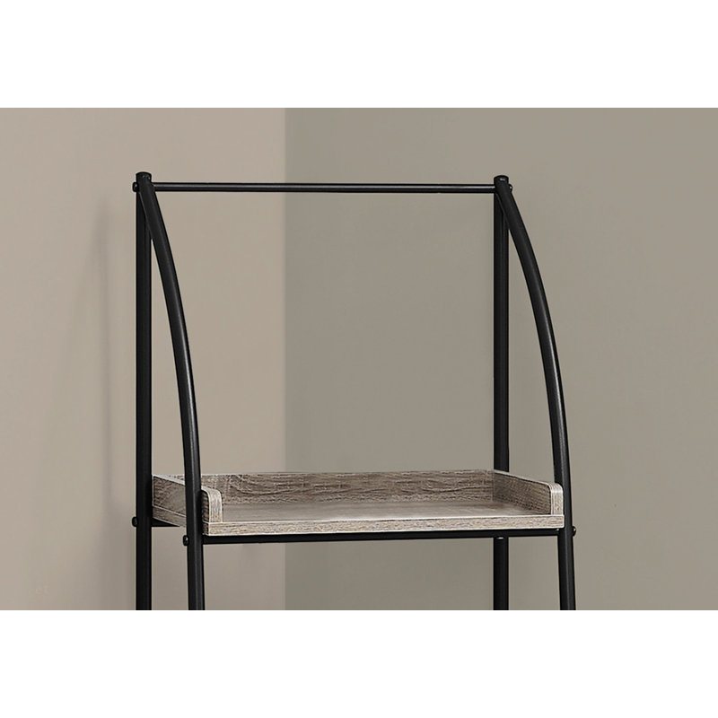 Bibliothèque, bibliothèque, étagère, d'angle, 3 niveaux, H 48 po, bureau, métal stratifié, contemporain, moderne