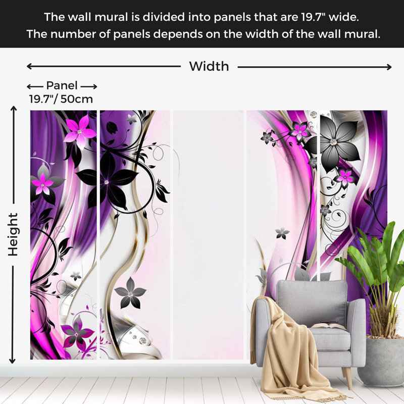 Papier peint floral Floral Delight, L 110 po x l 157 po