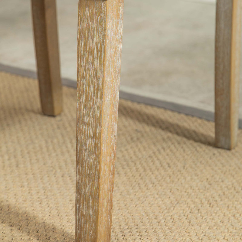 Chaise parsons capitonnée en bois massif, Bleu