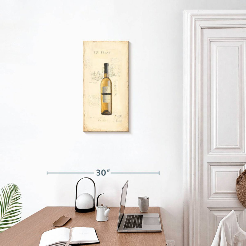 Vin blanc, 24" H x 12" W